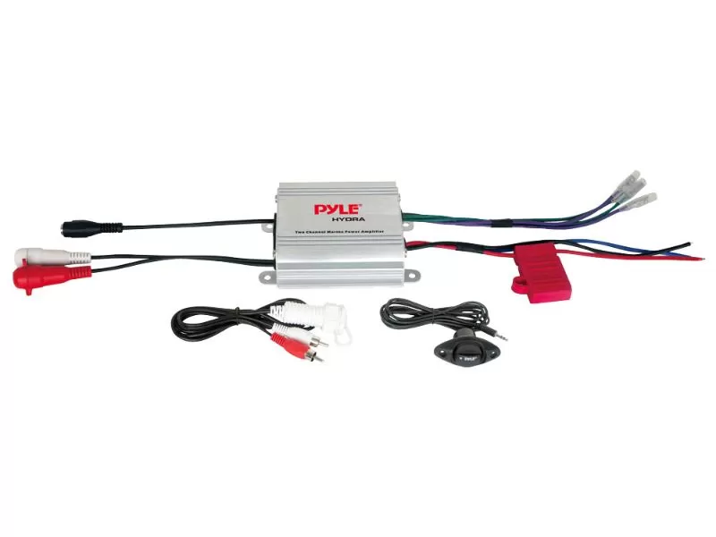 Pyle  Marine 2 Channel Amplifier 400W MAX Silver - PLMRMP1A