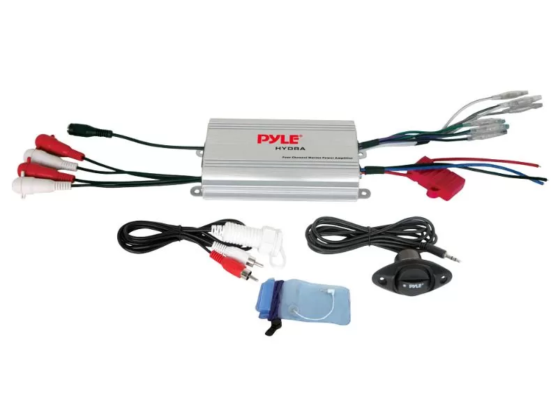 Pyle Marine 4 Channel Amplifier 800W MAX Silver Finish - PLMRMP3A