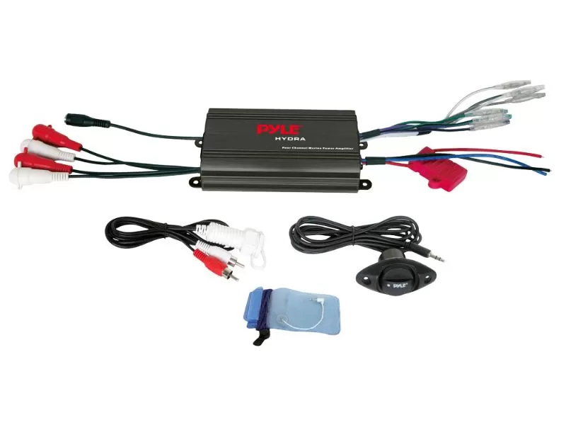 Pyle Marine 4 Channel Amplifier 800W MAX Black Finish - PLMRMP3B