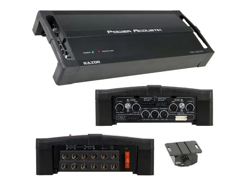 Power Acoustik Compact 5 Channel Class D Amplifier 1200W RMS/2500W MAX - RZ52500D