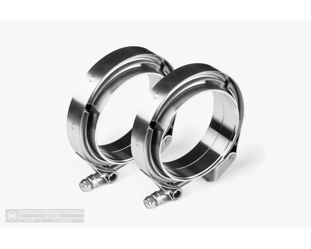 Aero Exhaust 4.0" Tubing 102.4mm Flange Stainless Steel V-Band Assembly - 20105