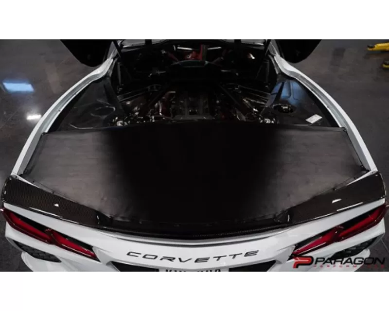 Paragon Performance Black Trunk Cover With Logo Chevrolet C8 Corvette 2020-2023 - PP-A0003P