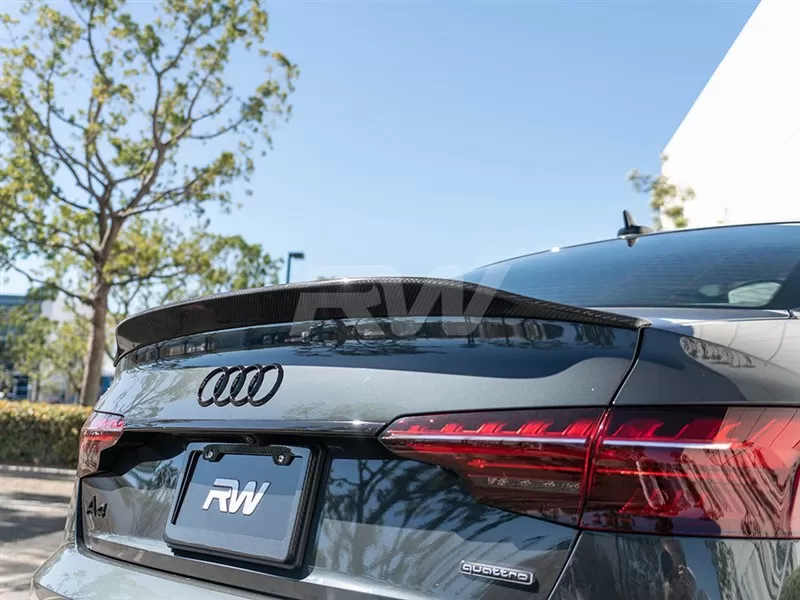 RW Carbon Fiber Trunk Spoiler Audi B9 A4 | S4 2016-2022 - audis401