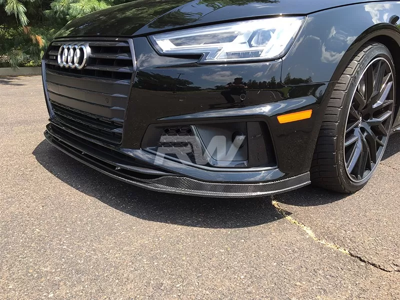 RW Carbon Fiber Front Lip Spoiler Audi B9 A4 | S4 2019-2020 - audis402