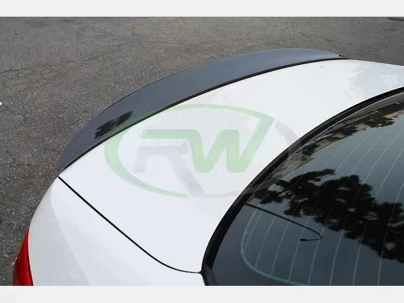 RW Carbon 1x1 Carbon Fiber Perf Style Trunk Spoiler w/ 3M Tape BMW E92 M3 2007-2013 - bmwe92044-1