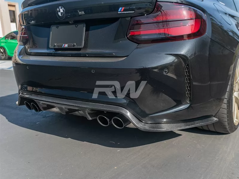 RW Carbon 3D Style Carbon Fiber Diffuser BMW F87 M2 2016-2018 - bmwf8726