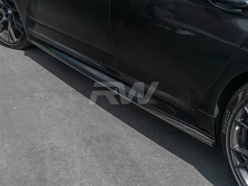 RW Carbon 3D Style CF Side Skirt Extensions BMW G30 | F90 2017-2022 - bmwf9023