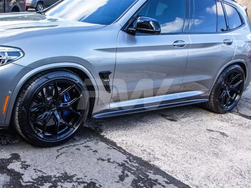 RW Carbon 3D Style CF Side Skirt Extensions BMW X3M | X4M 2019-2022 - bmwf9803