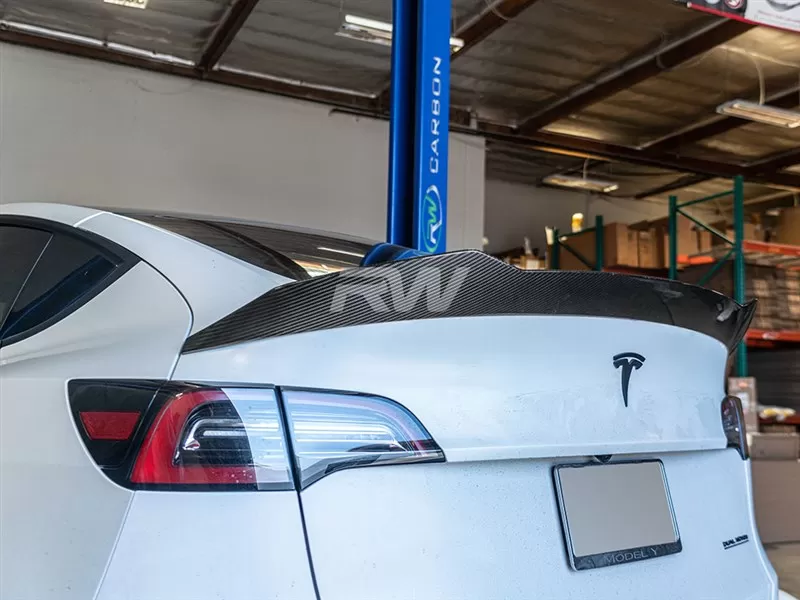 RW Carbon DTM Carbon Fiber Trunk Spoiler w/ 3M Tape Tesla Model Y 2020-2023