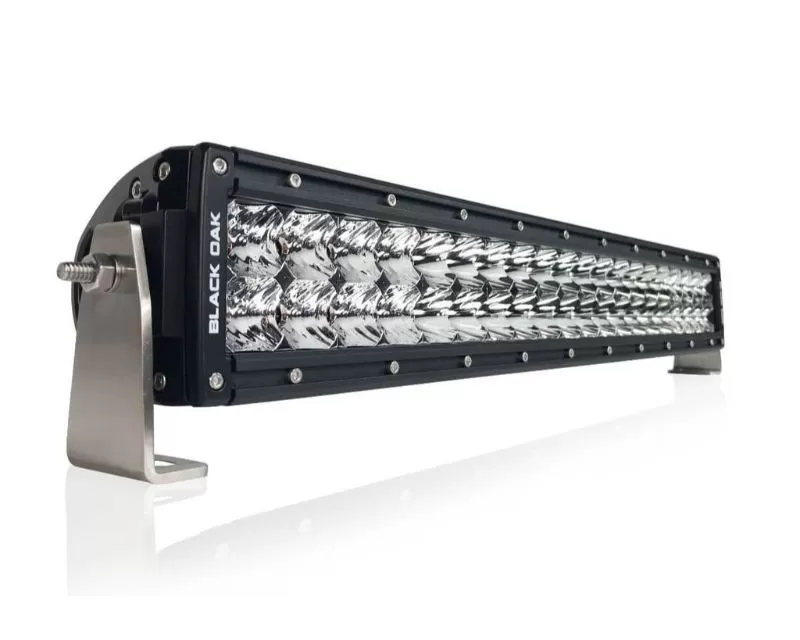 Black Oak 20 Inch Double Row LED Pro Series 2.0 Dual Row LED Light Bar Combo, Spot, or Flood Optics 5W Black - 20C-D5OS