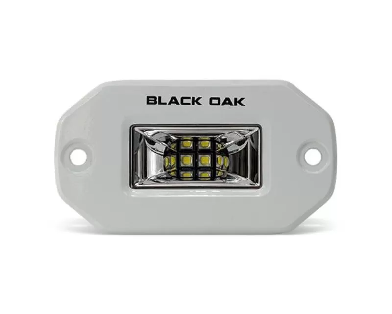 Black Oak 2 Inch Marine Flush Mount Spreader Light LED Pro Series 2.0 Scene White - 2FSL-SRPOD10CR