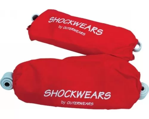 Outerwears Red Rear Shockwears Cover Honda TRX400EX Sportrax | Yamaha YFM660R Raptor 1999-2009 - 30-1011-03