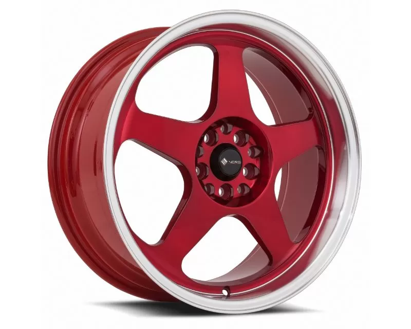 Vors SP1 Wheel 15x8 4x108 20mm Candy Red Machine Lip - SP0115808H20RD-408