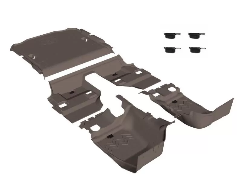 Armorlite 4 Piece Full Kit Composite Flooring Desert Khaki Jeep Wrangler JK 2-Door 2011-2018 - B1009715-BRN1-AA