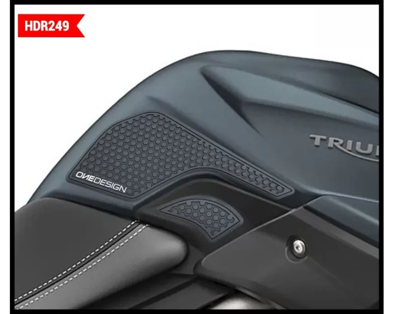 One Emblems Black HDR Tank Side Pad Triumph Tiger 800 2015-2019 - HDR 249