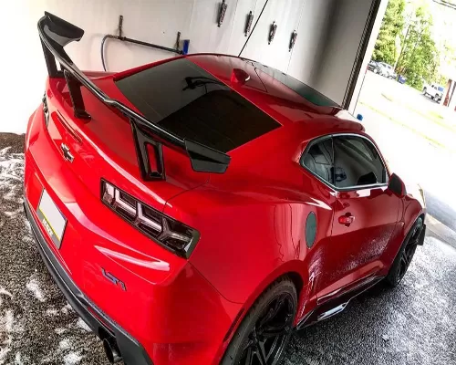 C7 Carbon 1LE Style Rear Wing Optional Height Gloss Black Chevrolet Gen6 Camaro ZL1 2016+ - G6-ZL1-1LE-RW-GB