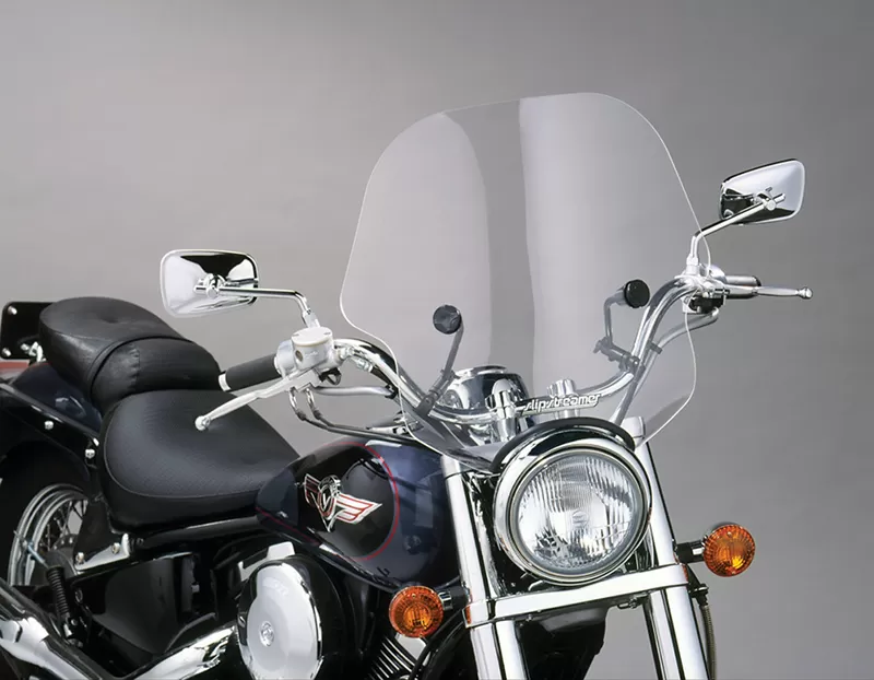 Slipstreamer Clear with Black Hardware Viper Windshield - SS-10-C
