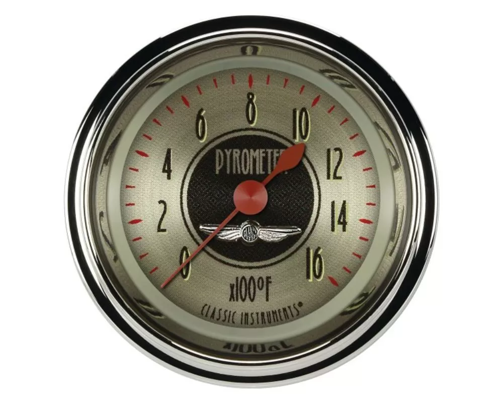 Classic Instruments All American Nickel Series 2-1/8" Exhaust Gas Temperature Gauge - AN198SHC