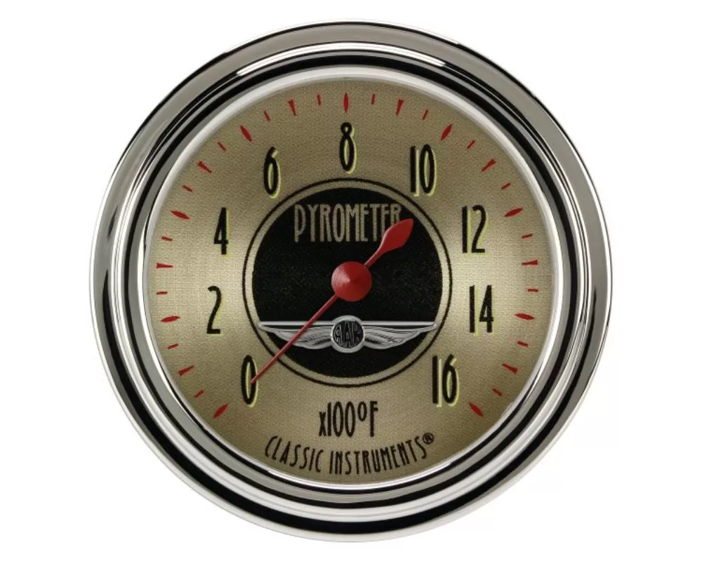 Classic Instruments All American Nickel Series 2-5/8" Exhaust Gas Temperature Gauge AN398SLC - AN398SLC