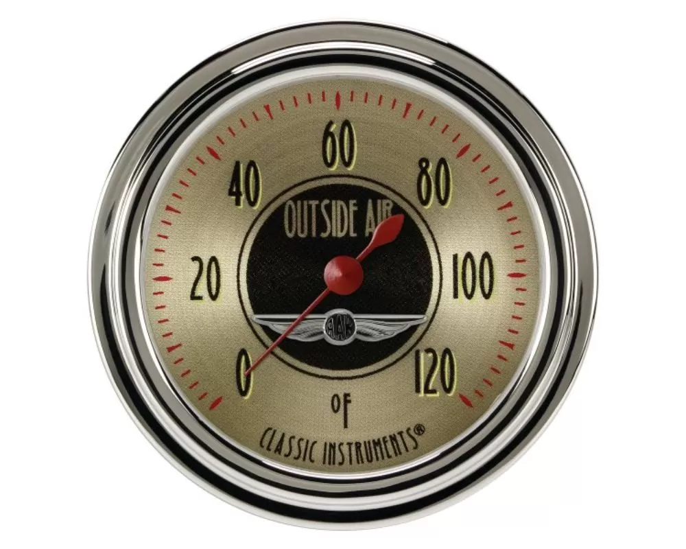 Classic Instruments All American Nickel Series 2-5/8" Air Temperature Gauge - AN399SLC