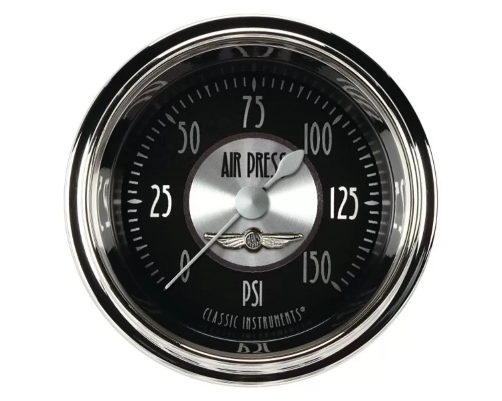 Classic Instruments All American Tradition Series 2-1/8" 150psi Air Pressure Gauge - AT118SHC
