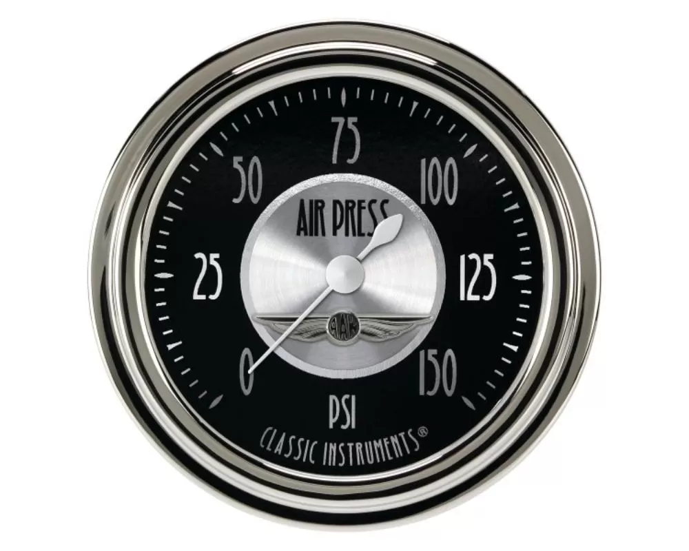 Classic Instruments All American Tradition Series 2-5/8" 150 PSI Air Pressure Gauge - AT318SLC