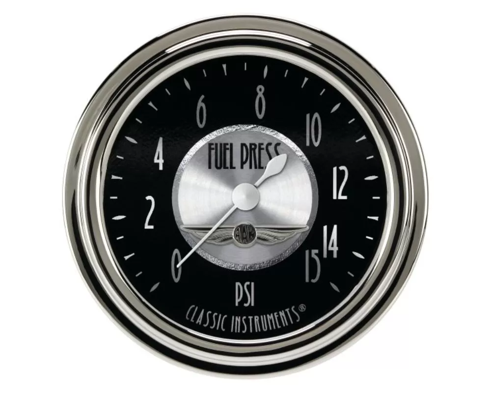 Classic Instruments All American Tradition Series 2-5/8" 15psi Fuel Pressure Gauge - AT345SLC