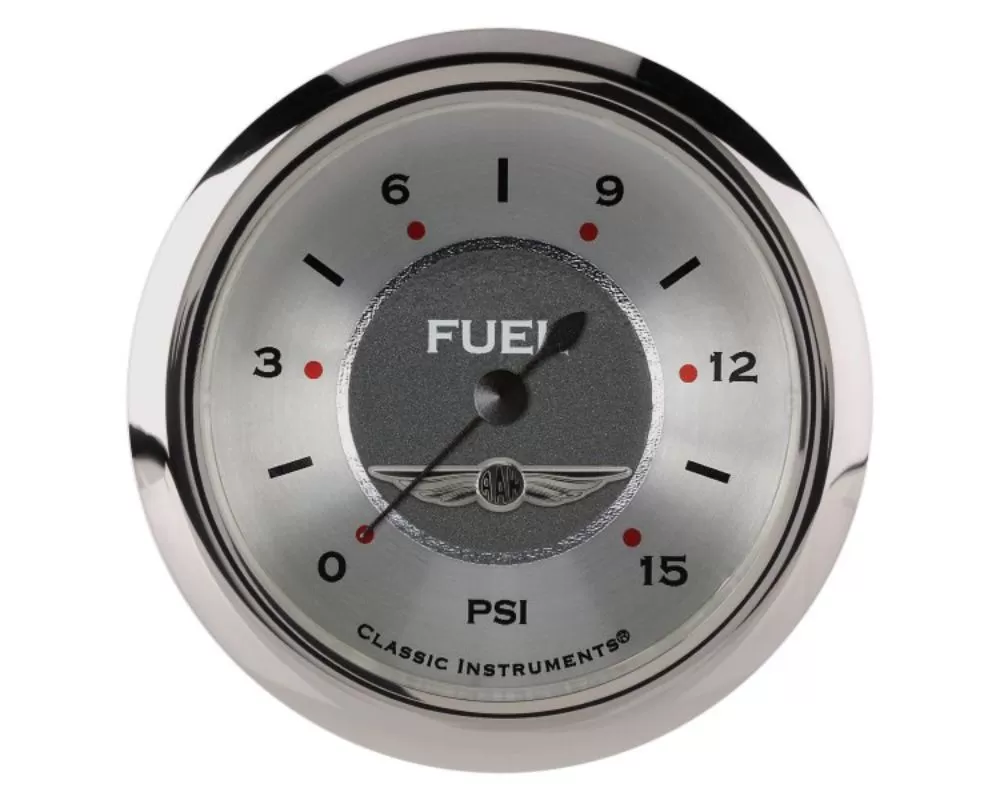Classic Instruments All American Series 2-5/8" 15 PSI Fuel Pressure Gauge - AW345SRC