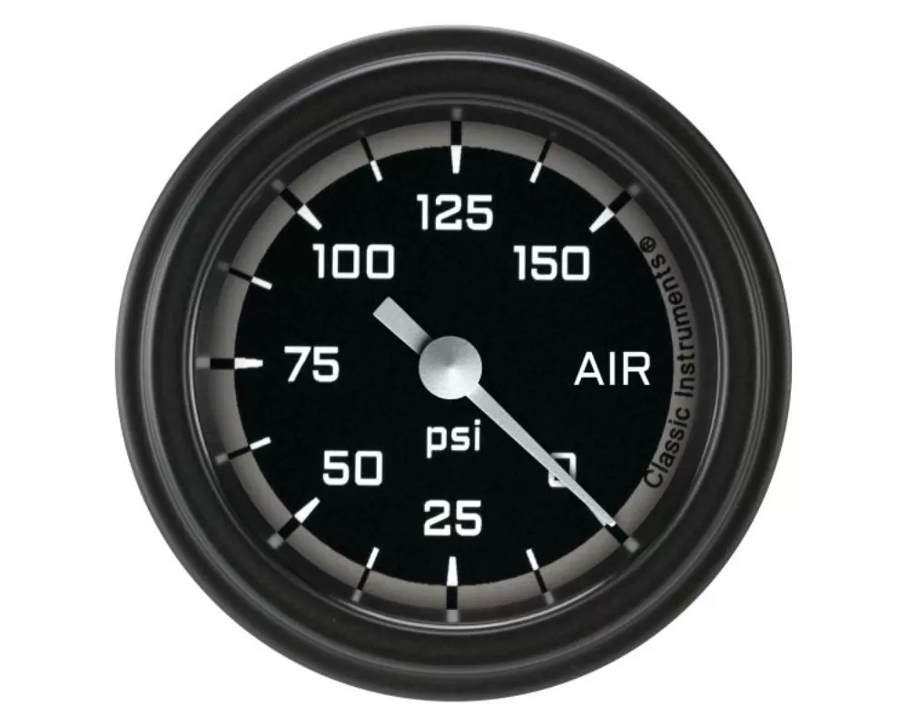 Classic Instruments AutoCross Gray Series 2-1/8" 150psi Air Pressure Gauge - AX118GBLF
