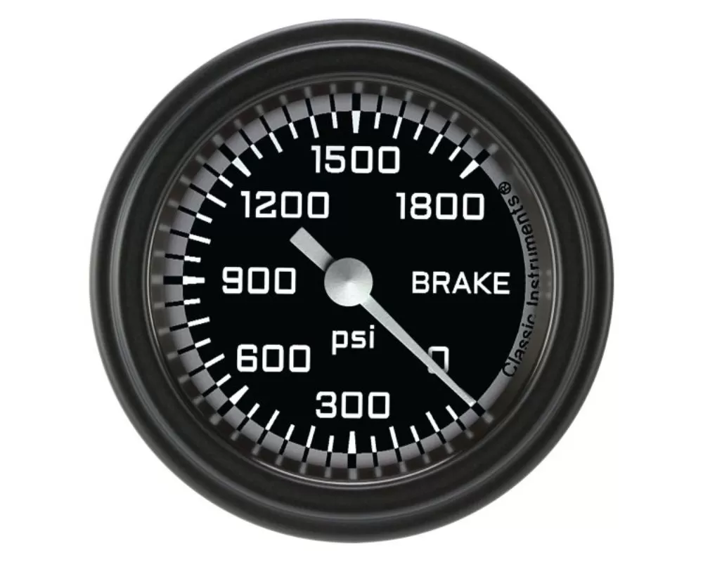 Classic Instruments AutoCross Gray Series 2-1/8" Brake Pressure Gauge - AX167GBLF