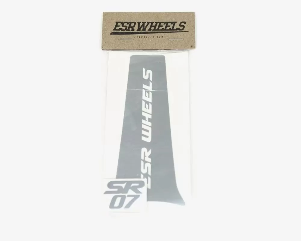 ESR Wheels SR07 Spoke Decals Brushed Silver - SR07DECAL-BSH