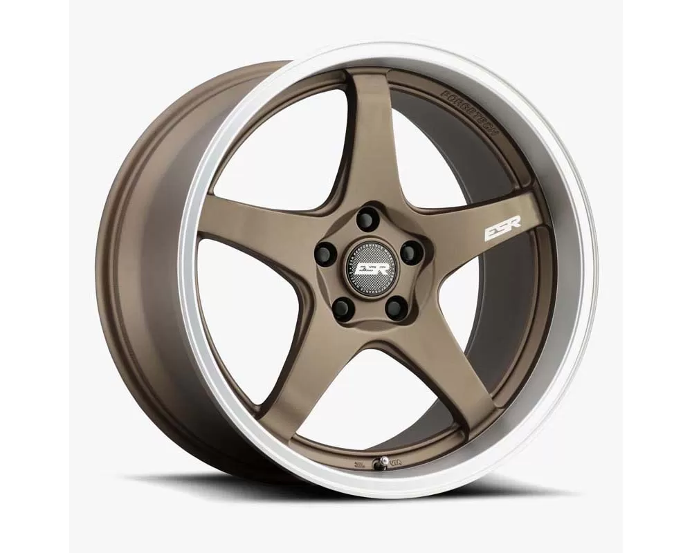 ESR Wheels AP5 Wheel 18x9.5 5x114.3 35mm Matte Bronze | Machined Lip - 89551435 APX5MBRNZ-ML