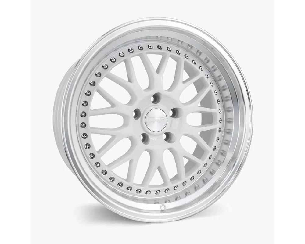 ESR Wheels SR01 Wheel 17x8.5 5x105 30mm Gloss White | Machined Lip - 78550030 SR01WHT-ML 5X105