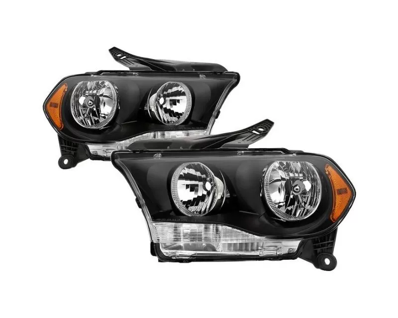 Xtune Black OEM Style Headlamps Dodge Durango 2011-2013 - HD-JH-DDU11-AM-BK