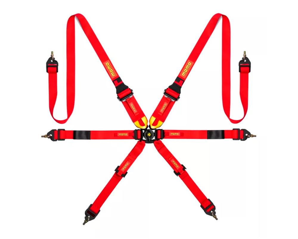MOMO Red 6-Point Clip-In Camlock Harness - MO1255120001