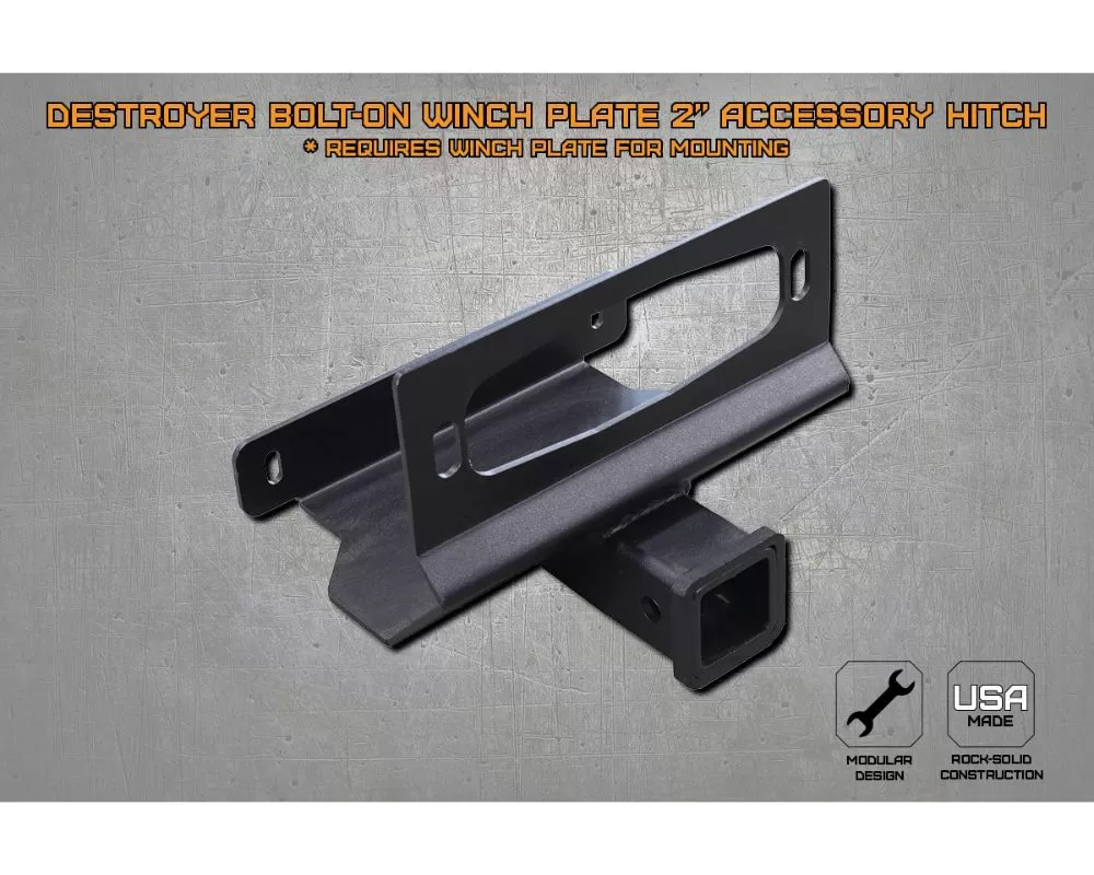 LOD 2" Destroyer Bolt-On Winch Plate Accessory Hitch (Requires Winch Plate For Mounting) - MFH2023