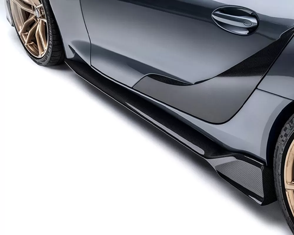 ADRO USAGlossy Wet Carbon Fiber Side Skirts Toyota GR Supra A90 2020+ - A18A20-1401
