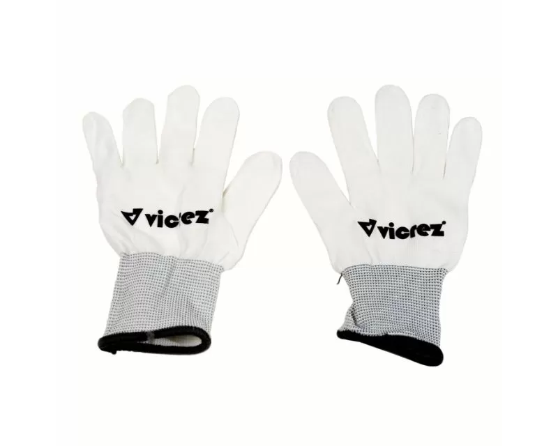 Vicrez Vinyl Wrapping White Gloves - vzt127