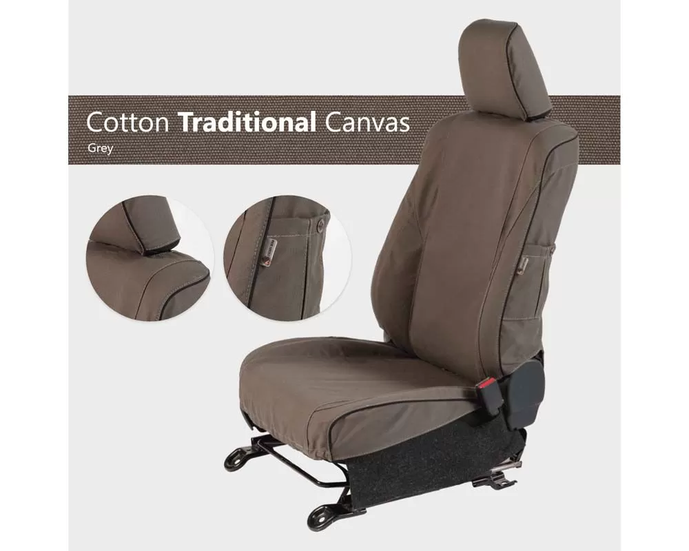 Escape Gear 2 Front Seat Covers| Solid Rear Bench without Bench Headrests Toyota Land Cruiser 80 Series GX - TLC5-CC-GR