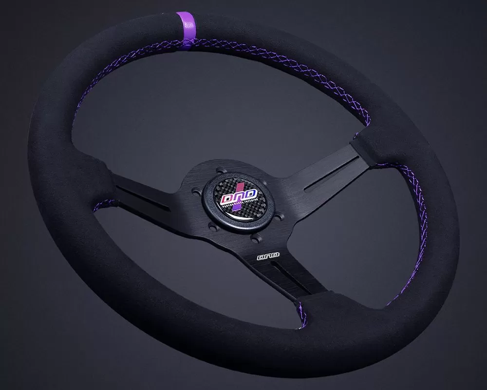 DND Performance 50mm Alcantara Purple Stitch Race Steering Wheel - ARW-PR-50