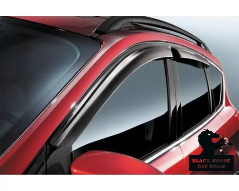Black Horse Off Road Smoke Tape-On Rain Guards Ford Escape 2013-2019 - 14-FRES