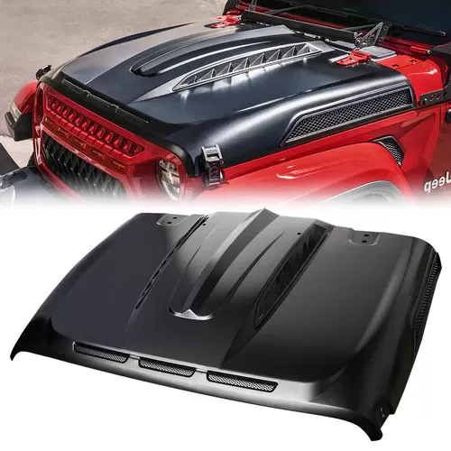 Xprite Unleash Series Hood with Functional Air Vents Jeep Wrangler JL | Gladiator JT 2018-2022 - ZS-0119K