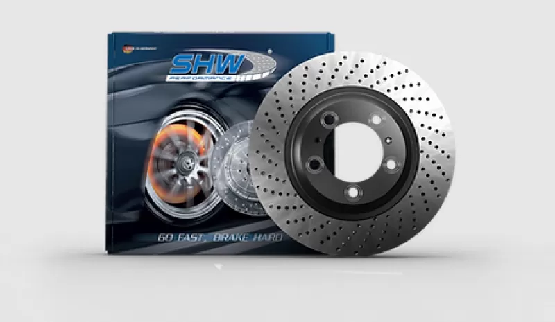 SHW Performance Front Dimpled Monobloc Brake Rotor Mercedes-Benz ML63 AMG 6.3L 2007-2011 - TFX31641