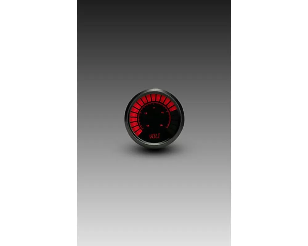 Intellitronix 2 1/16" 12 to 16 Volts Black Bezel Red LED Analog Bargraph Voltmeter - B9015R