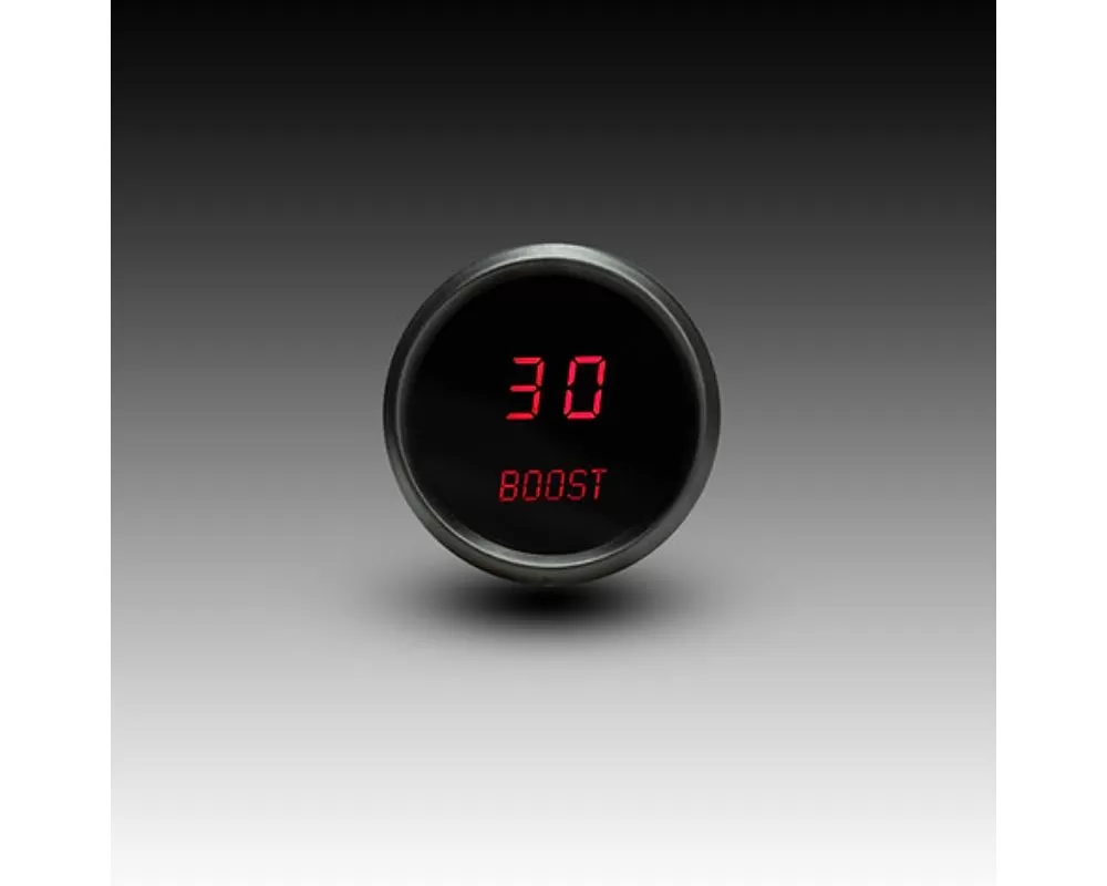 Intellitronix 2 1/16" Black Bezel Red LED Digital Boost - M9011R