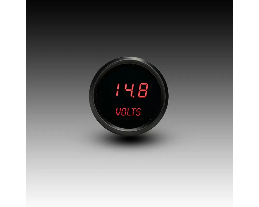 Intellitronix 2 1/16" Black Bezel Red LED Digital Voltmeter - M9015R