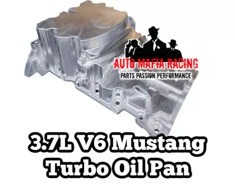 Auto Mafia Racing Turbo Oil Pan (-10AN Welded Drain Fitting) Ford Mustang 3.7L V6 2011-2017 - AMR3710ANOILPAN
