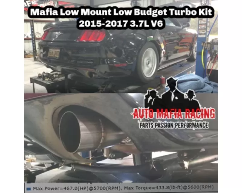 Auto Mafia Racing Low Buck Rear Mount Turbo Kit Ford Mustang 3.7L V6 2015-2017 - AMRS550-3.7-REARTURBOKIT
