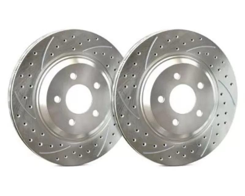 SP Performance Double Drilled & Slotted w/ Zinc Coating  Solid 5 Lug Rear 266mm Saab 9-2X | Subaru Forester 1990-2008 - S47-1554-P
