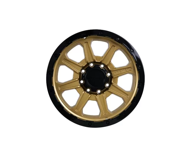 Tremor Alloy Wheels 103 Impact Wheel 20x9 8x6.5/165.1 BP +0mm 121.3mm Hub Bore Gloss Gold with Gloss Black Lip - 103-290810GB